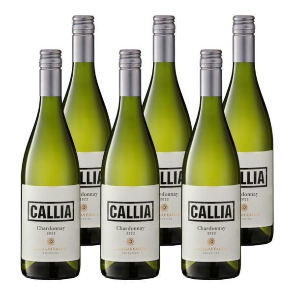 Kit 6 Vinhos Callia Chardonnay Branco Argentina 750ml - Bodegas Callia Imagem de Kit 6 Vinhos Callia Chardonnay Branco Argentina 750ml
