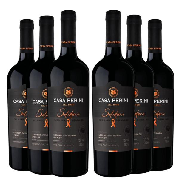 Imagem de KIT 6 Vinhos Casa Perini Solidário Cabernet-Merlot, 6x750ml