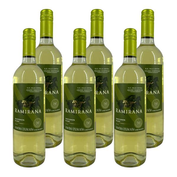 Imagem de Kit 6 Vinhos Ramirana Varietal Sauvignon Blanc Branco Chile 750ml