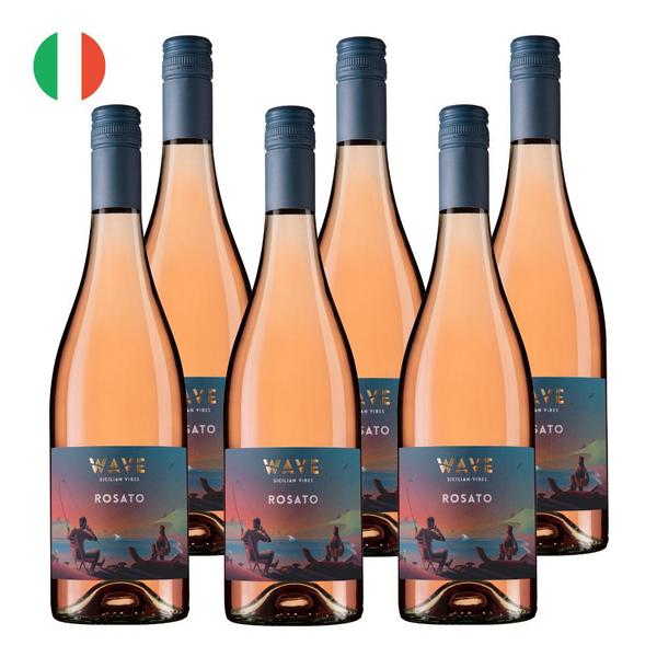 Imagem de Kit 6 Vinhos Settesoli Wave Rosato Rosé Itália 750ml