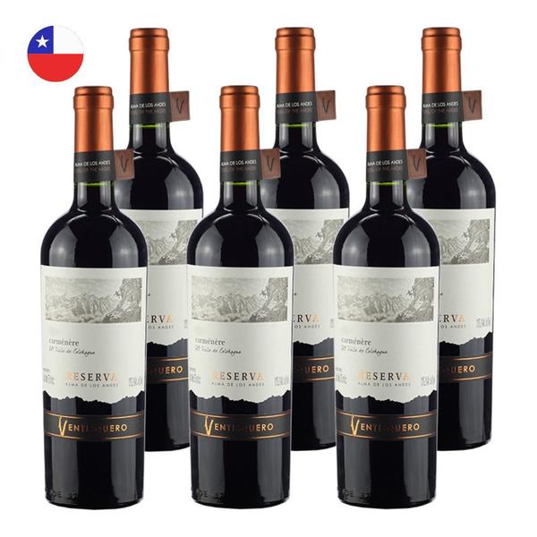 Imagem de Kit 6 Vinhos Ventisquero Reserva Carménère Tinto Chile 750ml