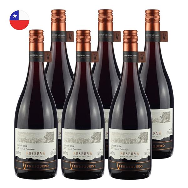 Imagem de Kit 6 Vinhos Ventisquero Reserva Pinot Noir Tinto Chile 750ml