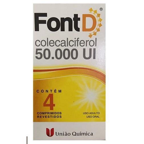 Imagem de Kit 6 Vitamina D 50.000UI c/4 cáps colecalciferol imunidade Font D