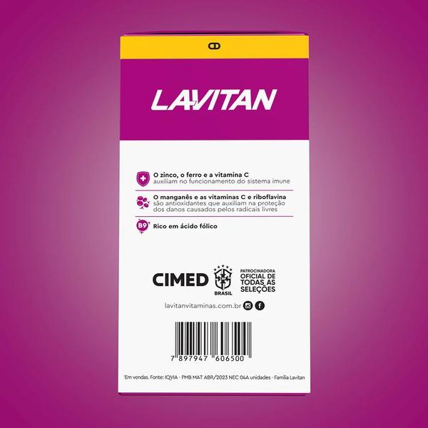 Imagem de Kit 6 Vitamina Lavitan A-Z Mulher Polivitamínico 60Cpr-Cimed