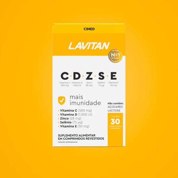 Imagem de Kit 6 Vitaminas CDZSE Mais Imunidade Lavitan 30 Cpr - Cimed