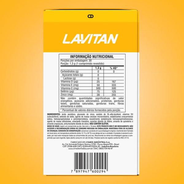 Imagem de Kit 6 Vitaminas CDZSE Mais Imunidade Lavitan 30 Cpr - Cimed