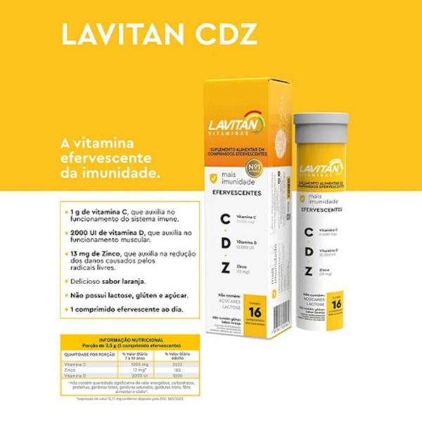 Imagem de Kit 6 Vitaminas Lavitan Cdz Efervescente Imunidade 16 Comprimidos - Cimed