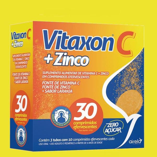 Imagem de Kit 6 Vitaminas Vitaxon C+Zinco Com 30 Comprimidos - Airela