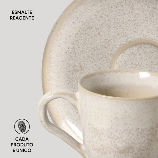 Imagem de Kit 6 Xícaras de Café Stoneware Bio Latte Porto Brasil