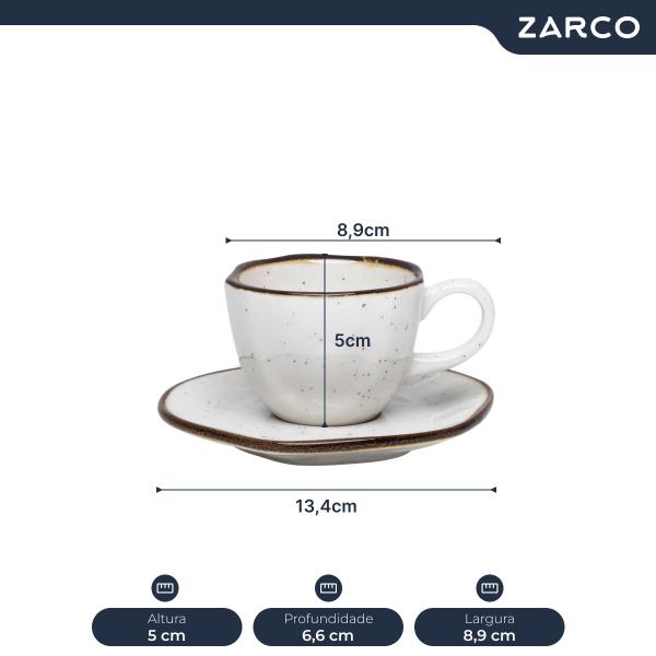 Imagem de Kit 6 Xícaras de Cafezinho 75ml Porcelana Ryo Maresia Oxford