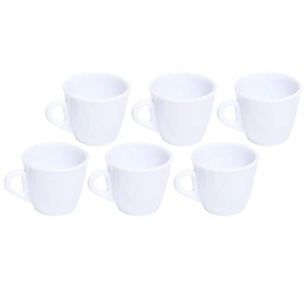 Imagem de Kit 6 Xicaras em Acrílico Cristal para Café e Chá Decor - Branca