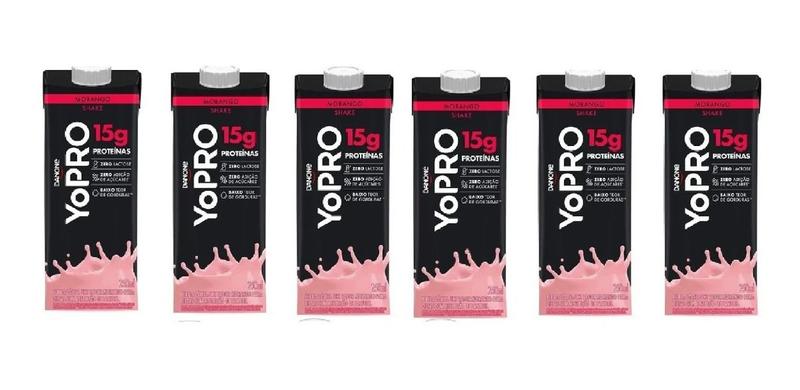 Imagem de Kit 6 Yopro Bebida 15g Protein Morango 250ml Whey Yo Top