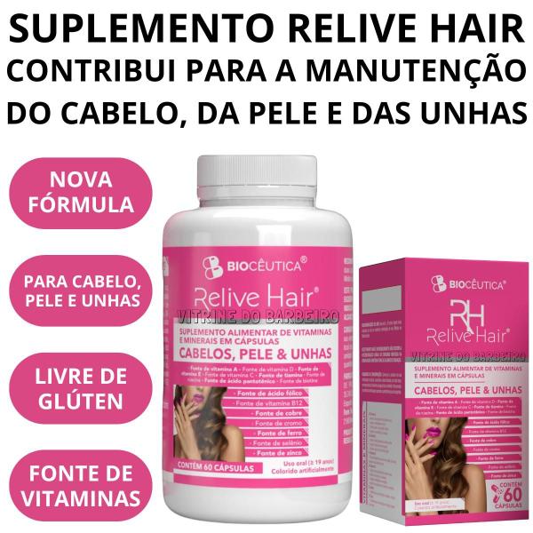 Imagem de Kit 60 Cápsulas Suplemento Para Cabelo, Unha e Pele + Tônico