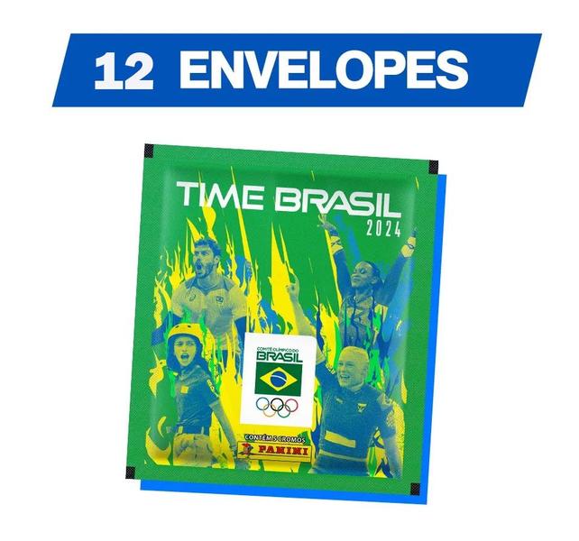 Imagem de Kit 60 Figurinhas Time Olimpico Brasil 2024 COB Atletas (12 envelopes)