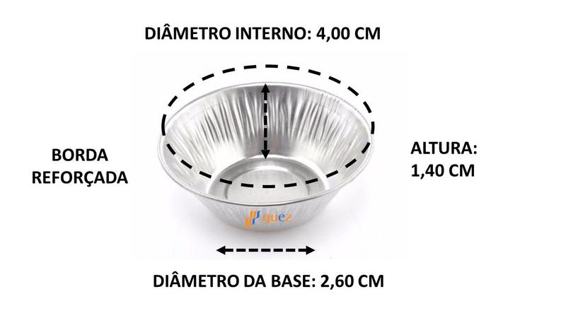 Imagem de Kit 60 forma para mini empada salgados número 0 em flandres