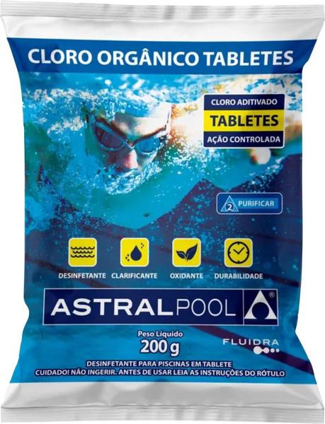 Imagem de  Kit 60 Pastilha Tablete Cloro Piscina 200g 5 em 1 Multiação