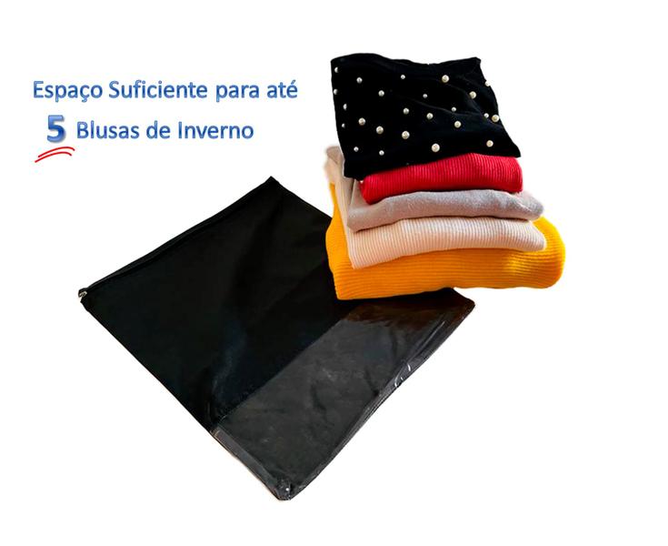 Imagem de Kit 60 Sacos Organizadores Tnt Guardar Roupas Sapatos Ziper