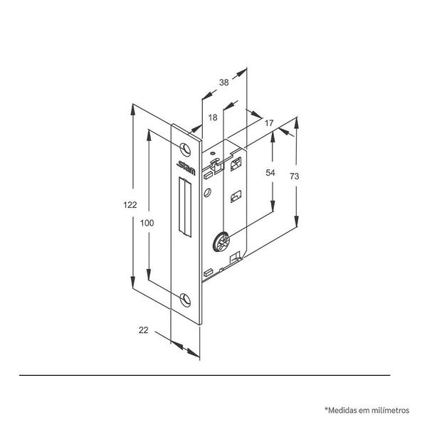 Imagem de Kit 600/11 Com Duas Travas Stam Inox Alumínio