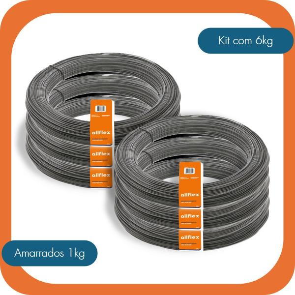 Imagem de Kit 6kg Arame Recozido Liso BWG18 Fio 1,24mm allflex 6x1kg