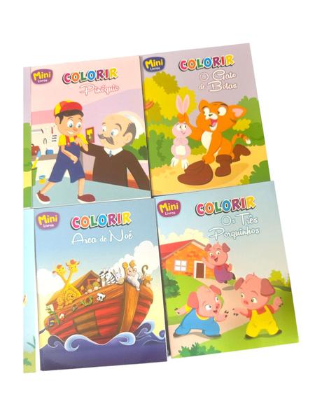 Imagem de Kit 6un Mini Livros Infantis Histórias/ Colorir-Todolivro