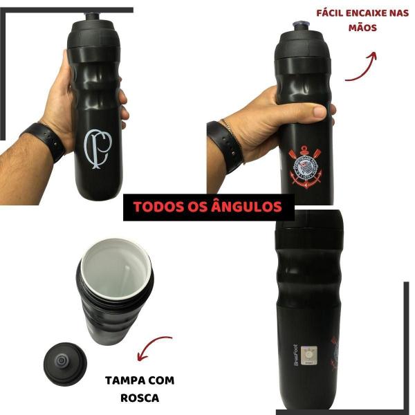 Imagem de Kit 6Un Squeeze Top Térmica 550Ml Garrafa Preto Academia