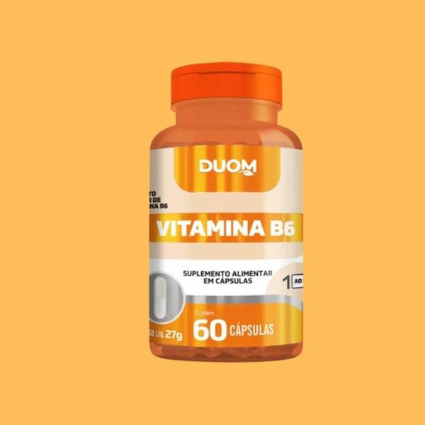 Imagem de Kit 6un Suplemento Alimentar Vitamina B6 60Cps - Duom