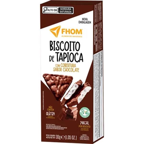 Imagem de Kit 6Und Biscoito De Tapioca Chocolate S/ Gluten Fhom 60G