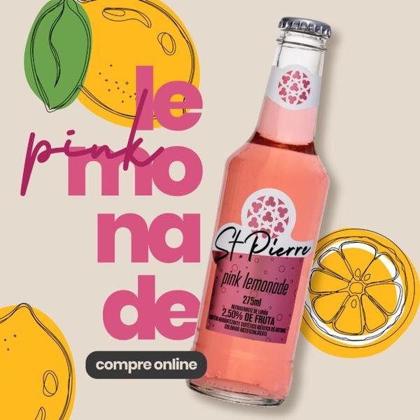 Imagem de Kit 6Und Refrigerante Pink Lemonade St Pierre L Neck 275Ml