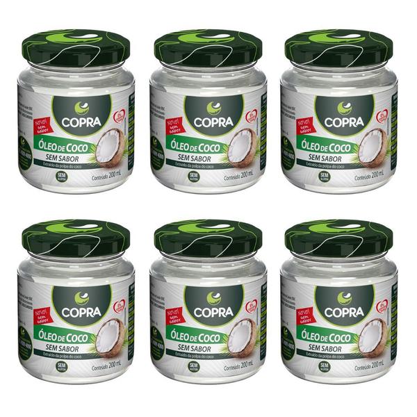 Imagem de Kit 6uni Óleo de Coco (sem sabor) 200ml - Copra