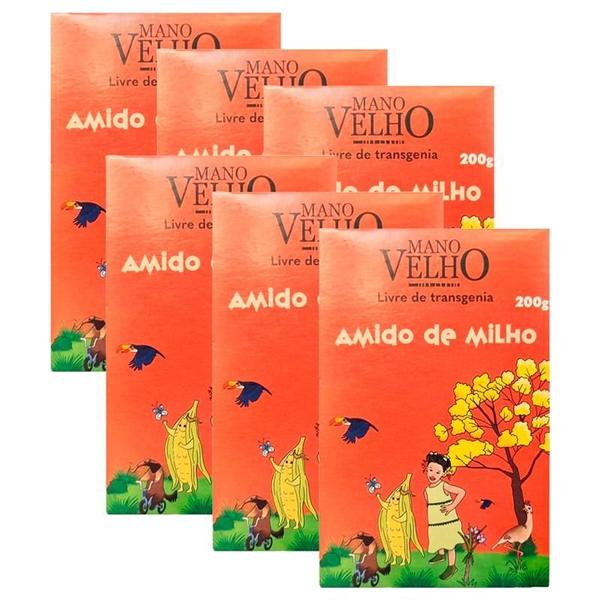 Kit 6X: Amido De Milho Não Transgênico Mano Velho 200G Imagem de Kit 6X: Amido De Milho Não Transgênico Mano Velho 200G
