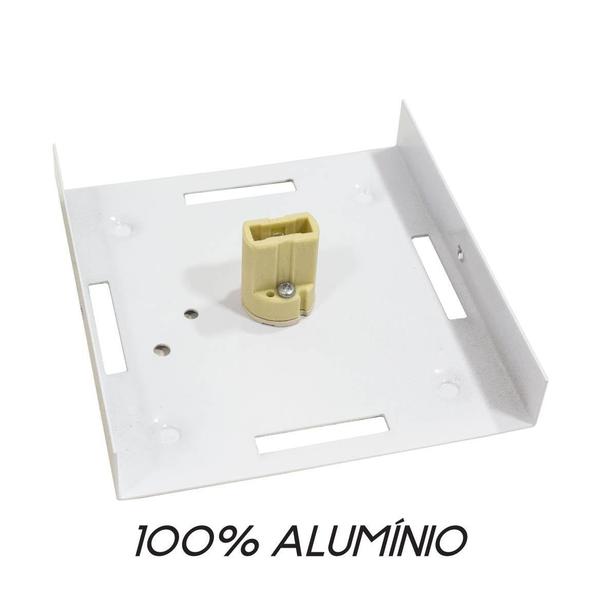 Imagem de kit 6x Arandela  Branca + LED 5W 3000K luminária Externa Parede Muro 2 Focos Frisos Fachos St327