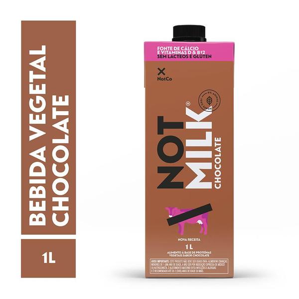 Kit 6x Bebida Vegetal NotCo NotMilk Chocolate 1L Imagem de Kit 6x Bebida Vegetal NotCo NotMilk Chocolate 1L