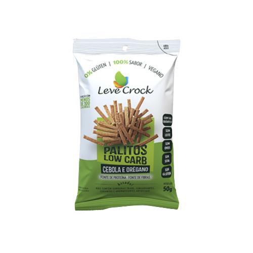Kit 6X: Biscoito Palito Cebola/Orégano Low Carb Leve Crock 50g Imagem de Kit 6X: Biscoito Palito Cebola/Orégano Low Carb Leve Crock 50g