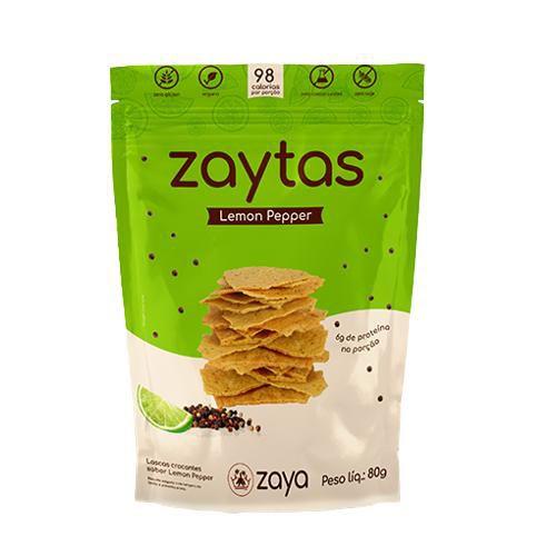 Kit 6X: Biscoito Zaytas Lemon Pepper Sem Glúten Zaya 80g Imagem de Kit 6X: Biscoito Zaytas Lemon Pepper Sem Glúten Zaya 80g