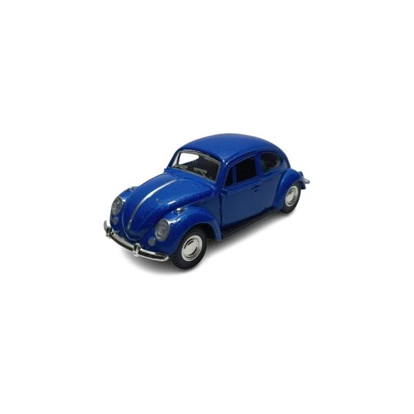 Imagem de Kit 6x Carrinho de Coleção Fusca Azul - AP TOYS