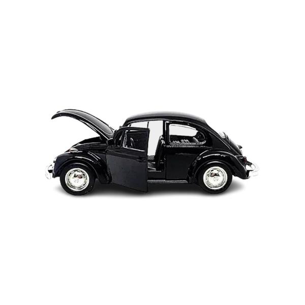 Imagem de Kit 6x Carrinho de Coleção Fusca Preto - AP TOYS