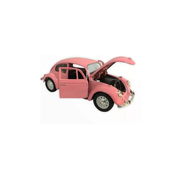 Imagem de Kit 6x Carrinho de Coleção Fusca Rosa - AP TOYS