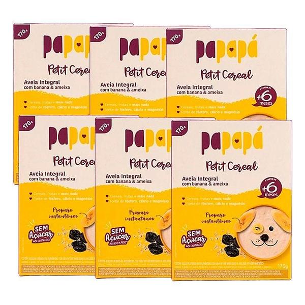 Kit 6X: Cereal Infantil Aveia, Banana E Ameixa Papapá 170G Imagem de Kit 6X: Cereal Infantil Aveia, Banana E Ameixa Papapá 170G
