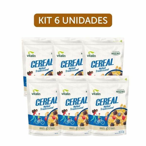 Imagem de Kit 6X: Cereal Matinal Tradicional Sem Glúten Vegano Vitalin