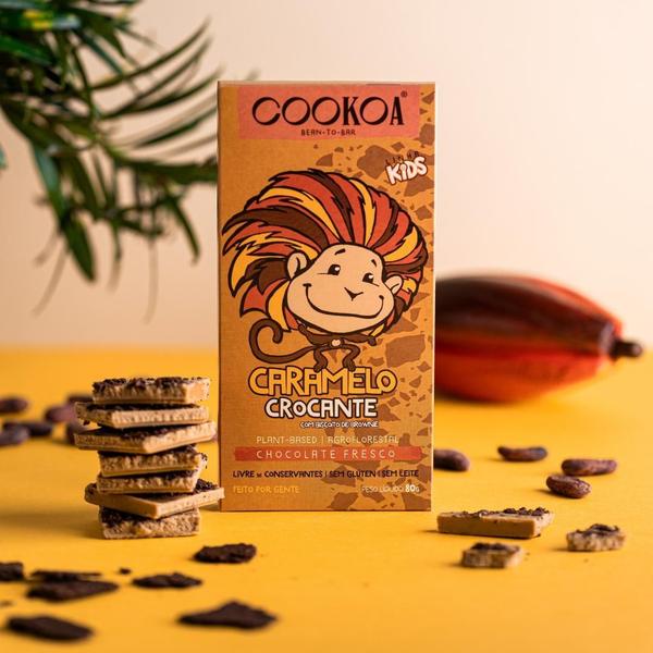 Kit 6X: Chocolate Caramelo Crocante Vegano Cookoa 80G Imagem de Kit 6X: Chocolate Caramelo Crocante Vegano Cookoa 80G