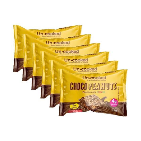 Kit 6X: Chocopeanuts Sem Glúten Uncooked 25G Imagem de Kit 6X: Chocopeanuts Sem Glúten Uncooked 25G