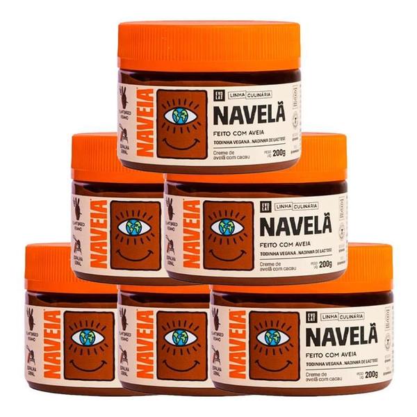 Imagem de Kit 6X: Creme De Avelã Com Cacau Navelã Naveia 200G