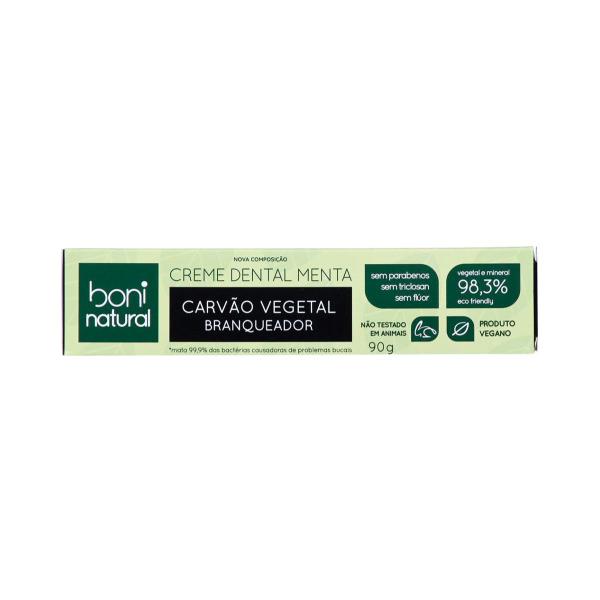 Imagem de Kit 6X Creme Dental Boni Natural Menta e Carvão Vegetal 90g