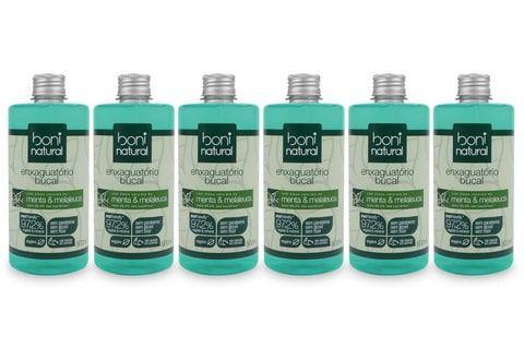 Imagem de Kit 6X Enxaguante Bucal Boni Natural Menta e Melaleuca 500ml