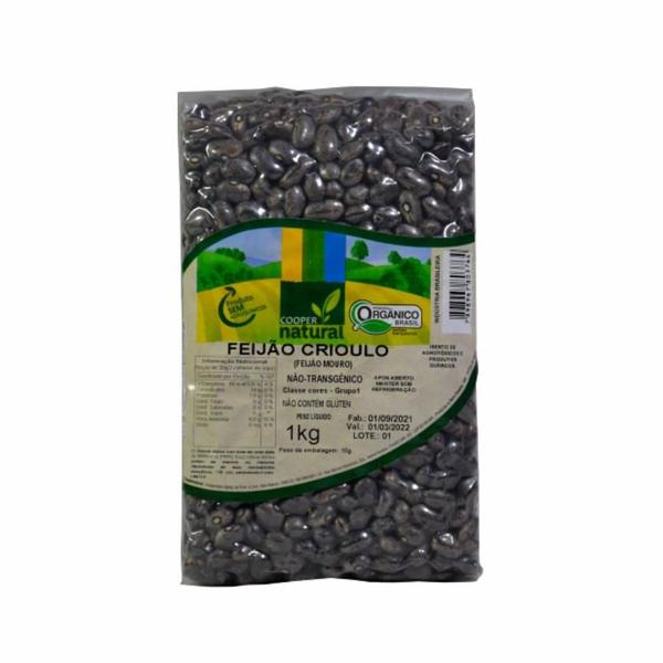 Kit 6X: Feijão Crioulo Orgânico Coopernatural 1kg Imagem de Kit 6X: Feijão Crioulo Orgânico Coopernatural 1kg