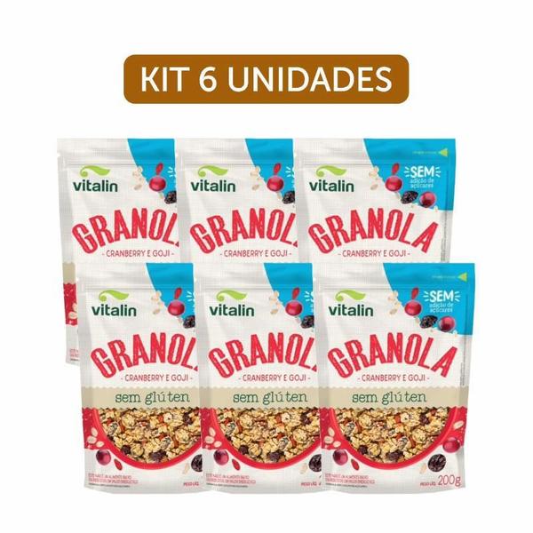 Imagem de Kit 6X: Granola Cranberry E Goji Zero Açúcar Sem Glúten