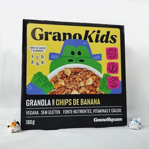 Imagem de Kit 6X: Granola GranoKids Chips de Banana Sem Glúten GranoSquare 180g