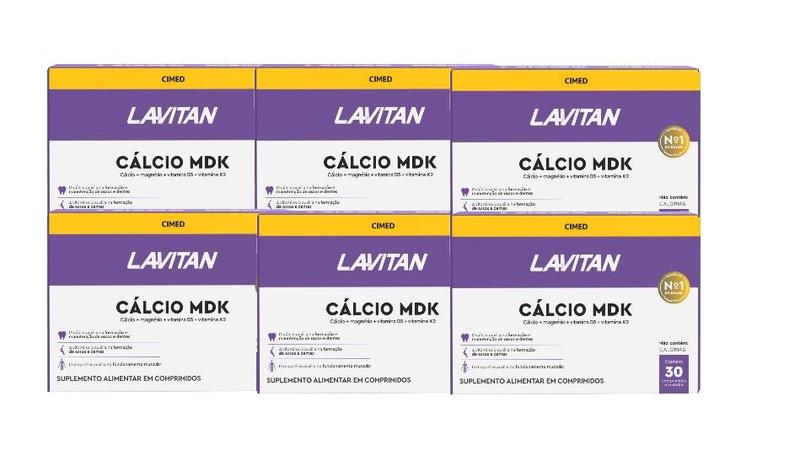 Imagem de Kit 6x Lavitan Cálcio MDK C/30 Comprimidos - Cimed