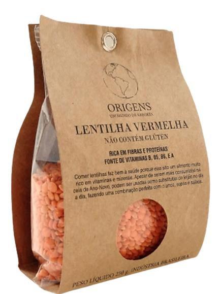 Kit 6X: Lentilha Vermelha Sem Glúten Origens 200g Imagem de Kit 6X: Lentilha Vermelha Sem Glúten Origens 200g