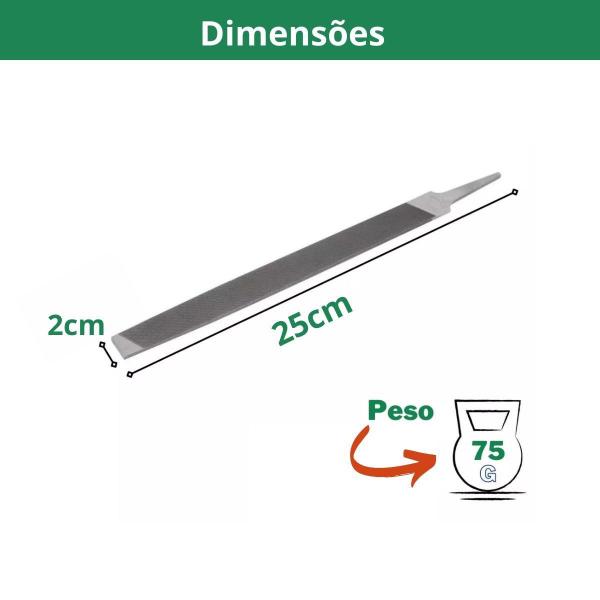 Imagem de Kit 6x Lima Enxada Multiuso Afiação Debaste 8” Sem cabo K&F